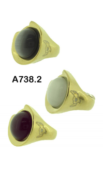 Outlet Anillo Acero Dorado