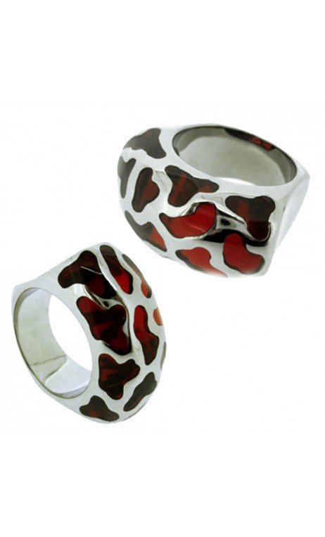 Outlet Anillo  Acero Esmaltado