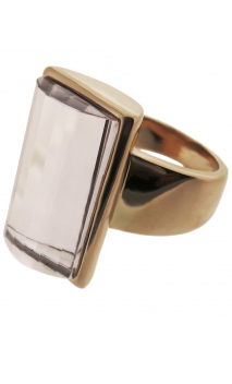 Dlanillo Acero Rosa Con Cristal En Baguette