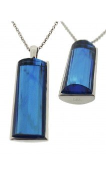 Collar Con Cristal Facetado