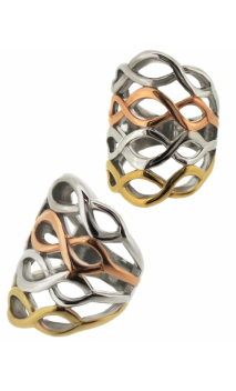 Anillo Acero Tricolor