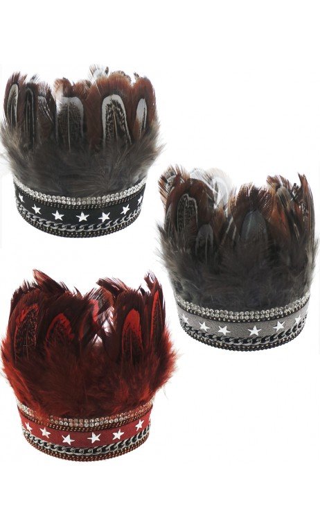 Bisuteria Pulsera Ancha Plumas