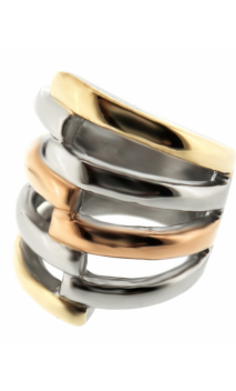 Anillo Acero Tricolor